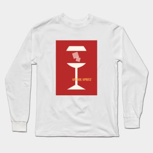 Aperol Spritz, Cocktail, Retro 70s, Aesthetic art, Vintage art, Mid century modern, Minimalist Long Sleeve T-Shirt